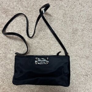 Kate Spade Black Crossbody Bag with Silver Accents